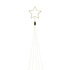 Konstsmide Juletræskæde komplet med topstjerne i guld.
