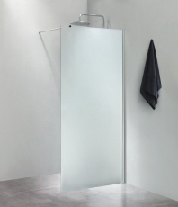 Fritstående væg 80x200cm isglas, med 100cm forhængsstang