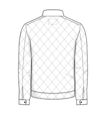 ID quiltet jakke, 100 % polyester, 0730, marine, str. S